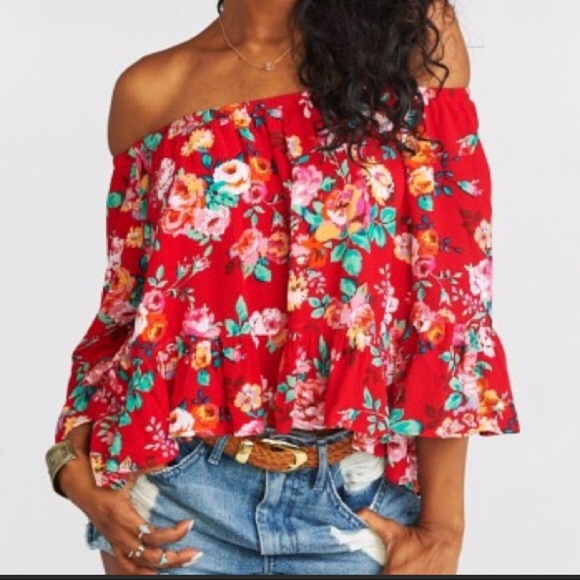 show me your MUMU Floral Top - Picture 2 of 8